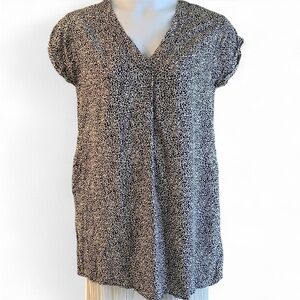 Cottagecore Versatile Navy & White Dot V-Neck Women’s minidress size SP